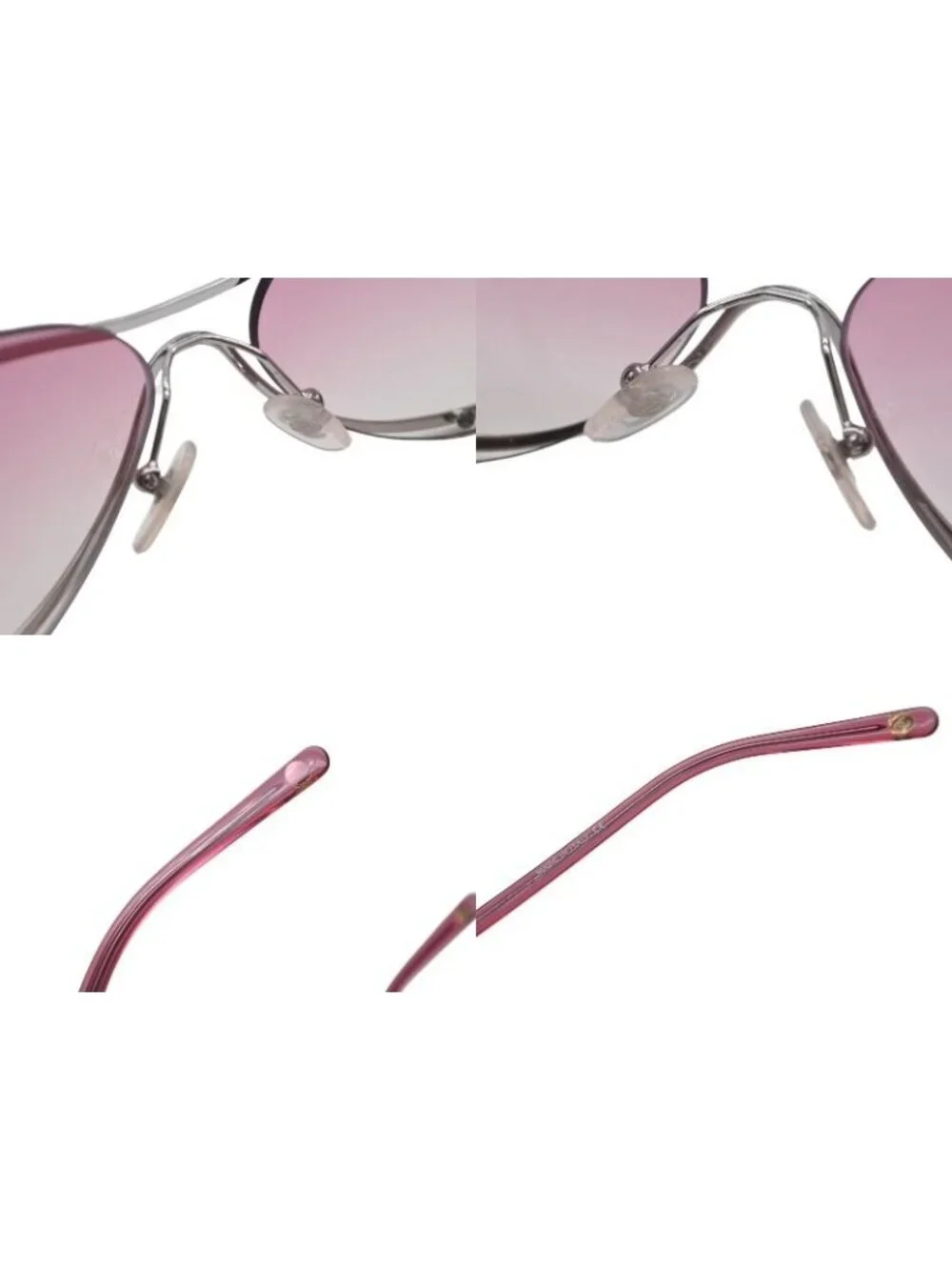 Chanel Sunglasses Eyewear CC Logo Pink Silver